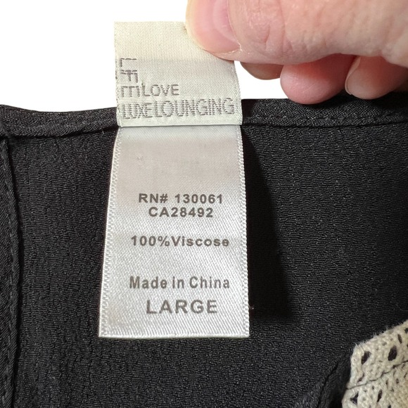 L*Space Victoria Boho Crochet Trim Cover Up Dress Size Large Resort Beach Cruise - Picture 8 of 9